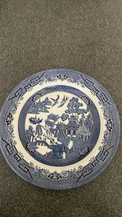 Churchill plate blue and white made in Stafford Shire England