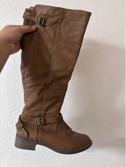 Tan Boots Size 7 , Tall Riding Boots, Botas Talla 7 para Mujer