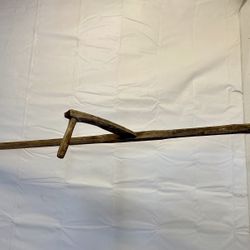 A48 Vintage Antique Amish Handcrafted Sickle Scythe With Mortise & Tenon Joints
