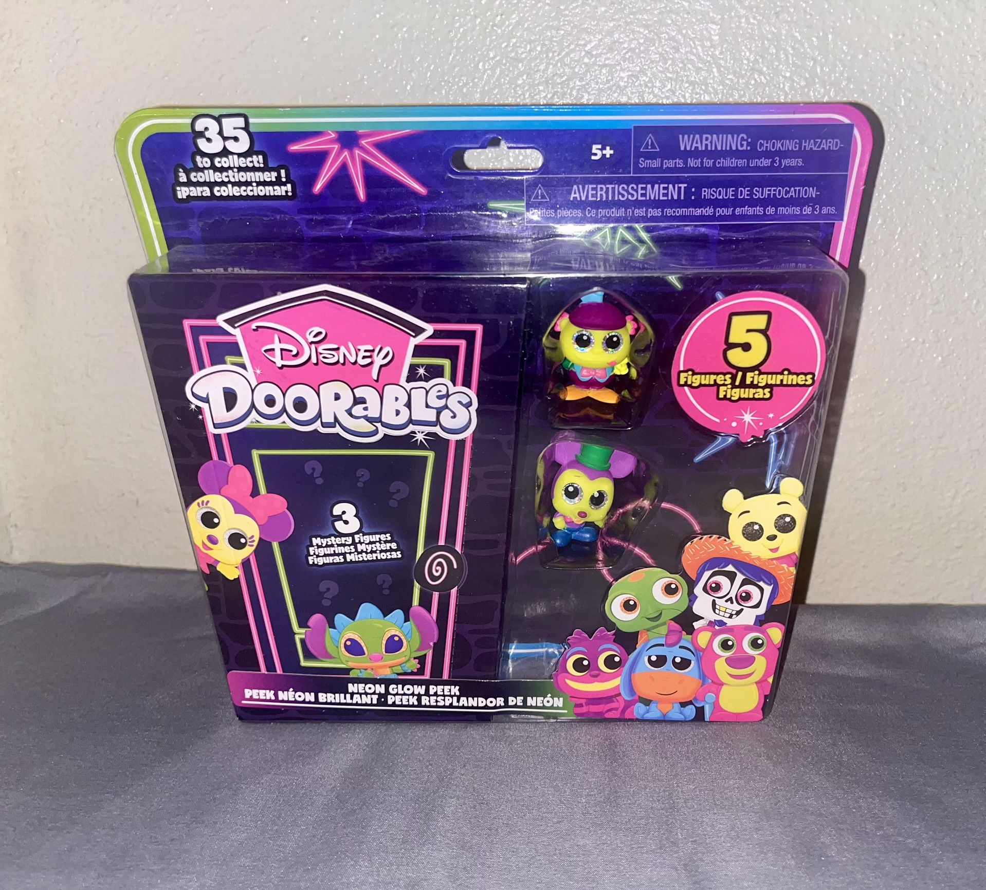 Disney Doorables Neon Glow 5 Pack