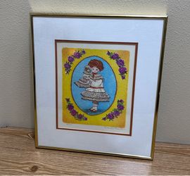 Renee Forsyth Signed Limited Edition Print #195/275 Raggedy Ann & Doll Folk Art