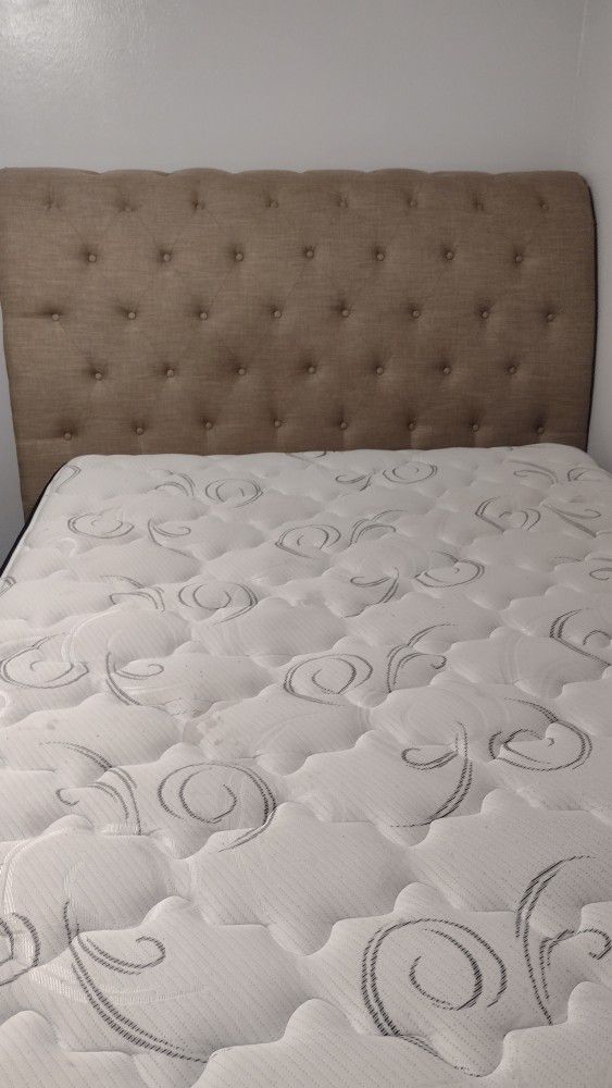 Pillow Top, Sleigh Platform Bed And mattress