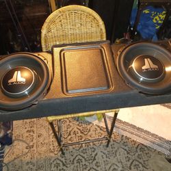 2***12  Inch  Subwoofers In Custom Stealth Box For Newer Ford Trucks And Anywhere It Will Fit For That Matter 