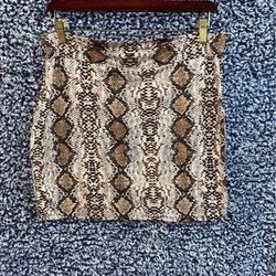 Fashion Nova Snakeskin Mini Skirt