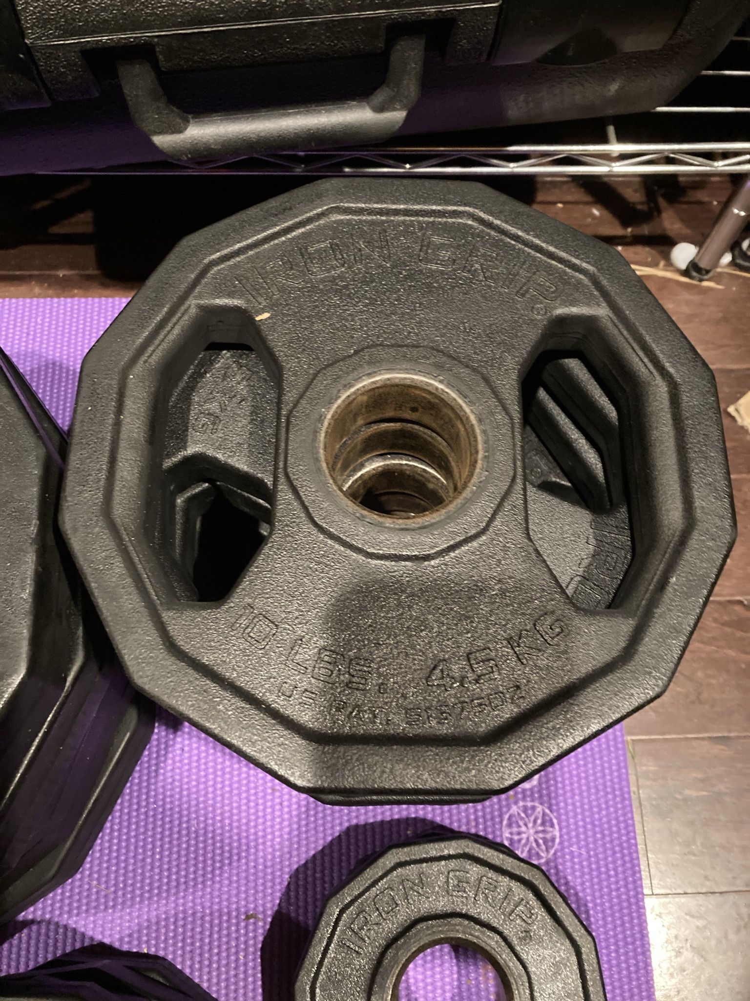 RARE Iron Grip Commercial Quality Urethane Wrapped Steel Weight Plates