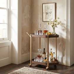 Stela Walnut Bar Cart