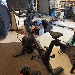 Peloton bike And Shoes