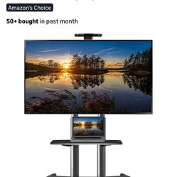 NB North Bayou Mobile TV Cart TV Stand with Wheels for 55" - 85" Inch LCD LED OLED Plasma Flat Panel Screens up to 200lbs AVA1800-70-1P (Black)