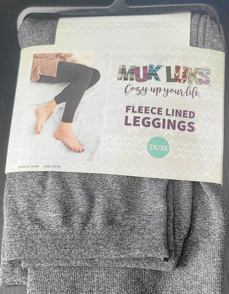 Muk Luks Fleece Lined Leggings Ladies 2X/3X Grey for Sale in Wall