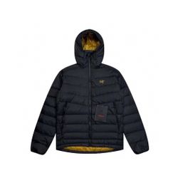 Arcteryx Black Hooded Down Jacket