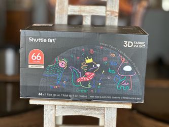 Shuttle Art 3D Fabric Paint Set 66 Colors