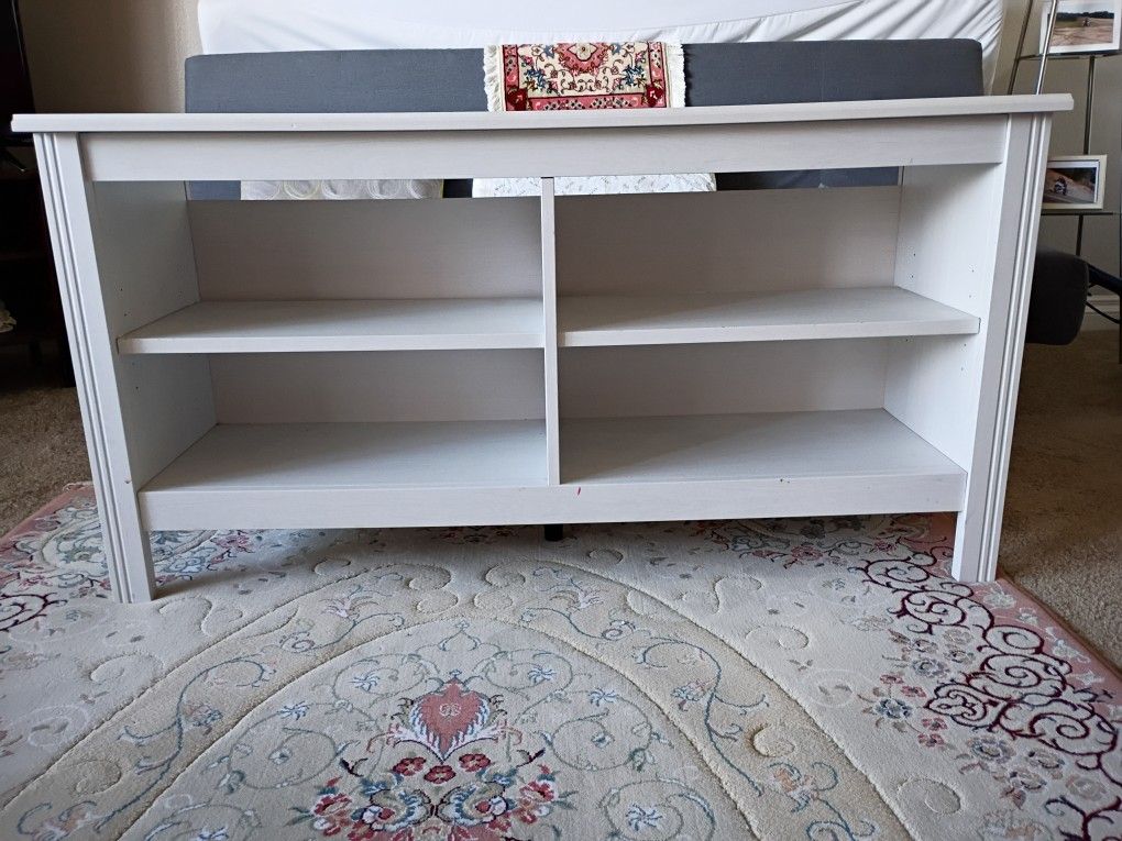 White Shelving TV Stand