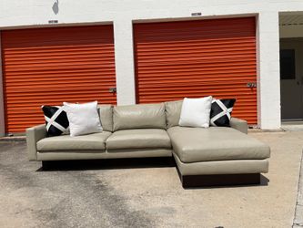 Room & Board Leather Sectional Couch