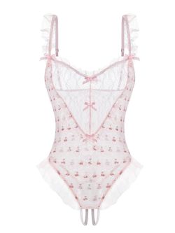 Cherry lace bodysuit/lingerie