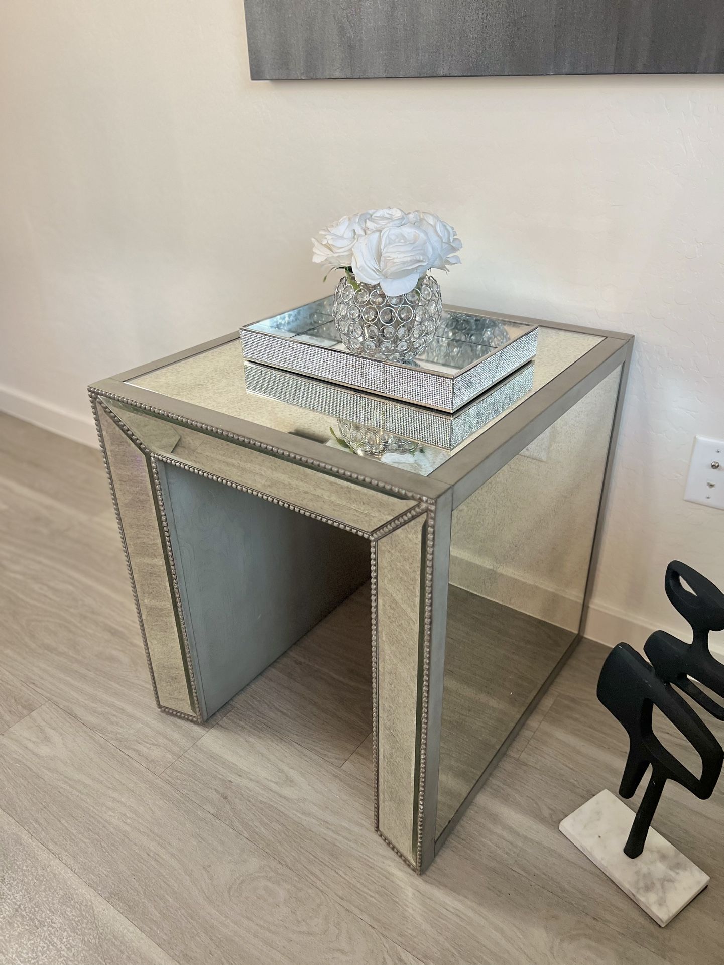Mirrored Side Table Set Of 2