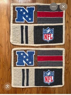 Pottery Barn teen NFL quilt with 2 shams