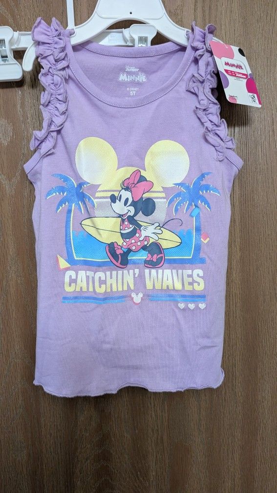 NWT Disney Minnie Mouse Ruffle Sleeve Tank