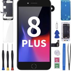 iPhone 8 Plus Screen Replacement 5.5" Black with Home Button Repair Kit