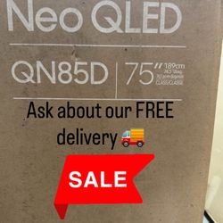 SAMSUNG 75-Inch Class QLED 4K QN85D Series Neo Quantum HDR Smart TV w/Dolby Atmos, Object Tracking Sound Lite, Motion Xcelerator, Real Depth Enhancer 
