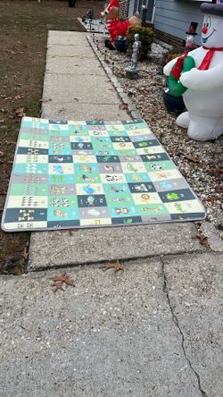 Child’s Alphabet Mat Light Large About 5 By 5 Ft Nice Rolls Up Easy