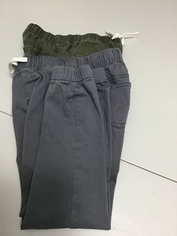Kids Drawstring Pants Bundle – Gray and Olive