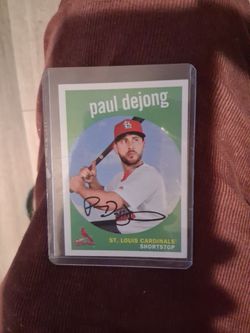 Paul DeJong Signed Baseball Card St. Louis Cardinals