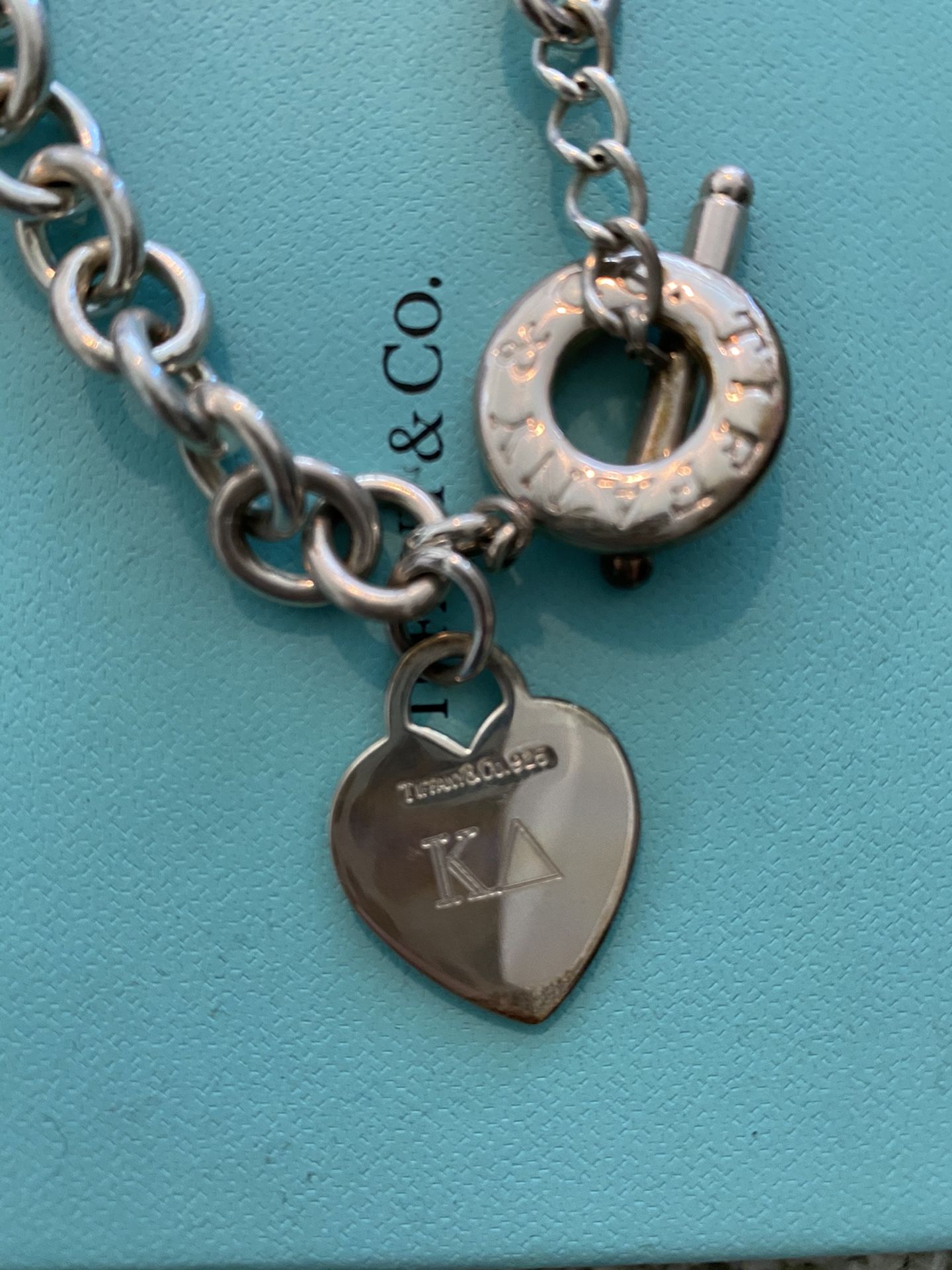 Tiffany & Co. Sorority “KD” engraved Necklace
