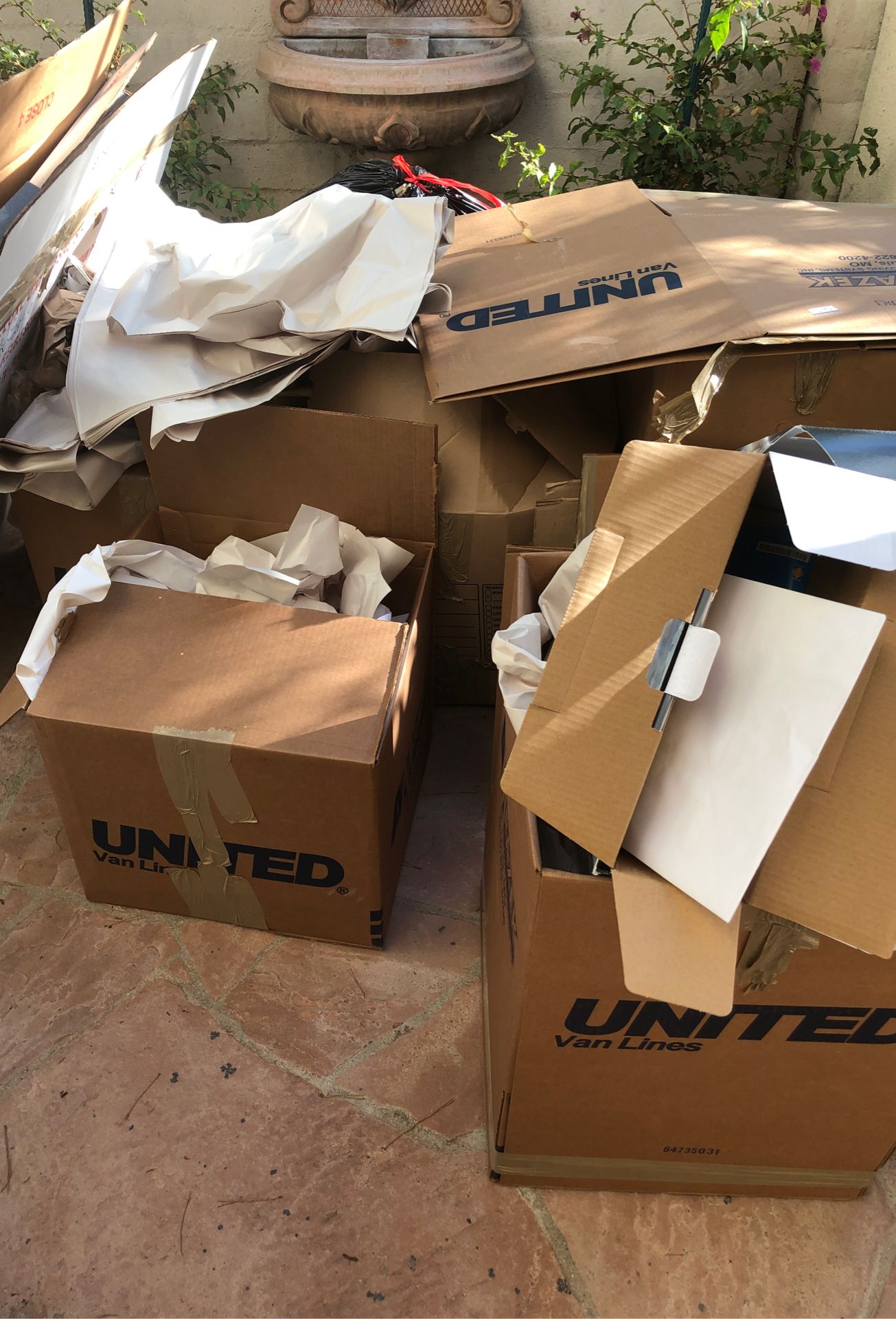 Free packing boxes - just pick up