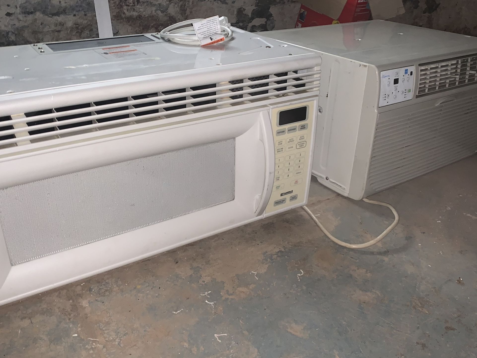 Large Microwave and Window A/c