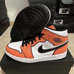 Nike Air Jordan 1 Mid SE Turf Orange Retro DD6834-802 size 8.5 Brand New