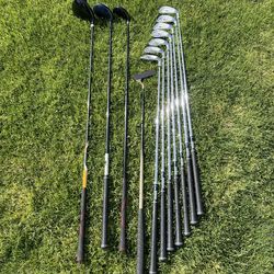 Complete Golf Club Set w/ Driver + Woods + Putter + Stand Bag – Ready to Play