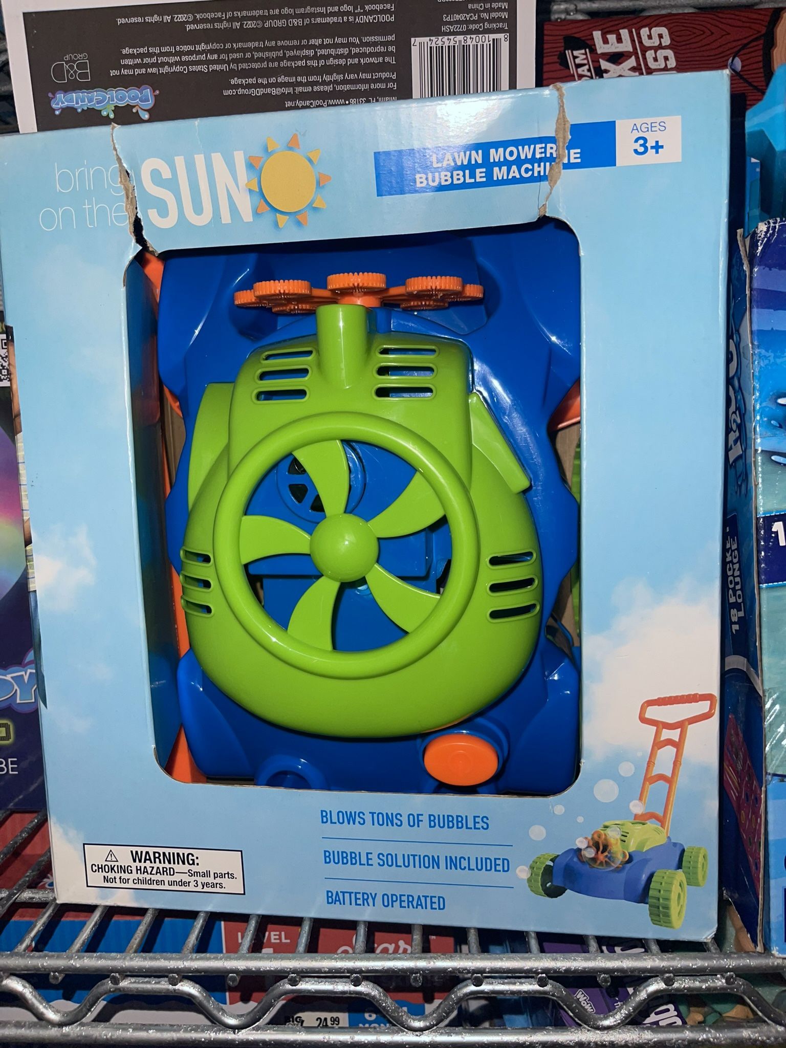 Lawn Mower Bubble Machine