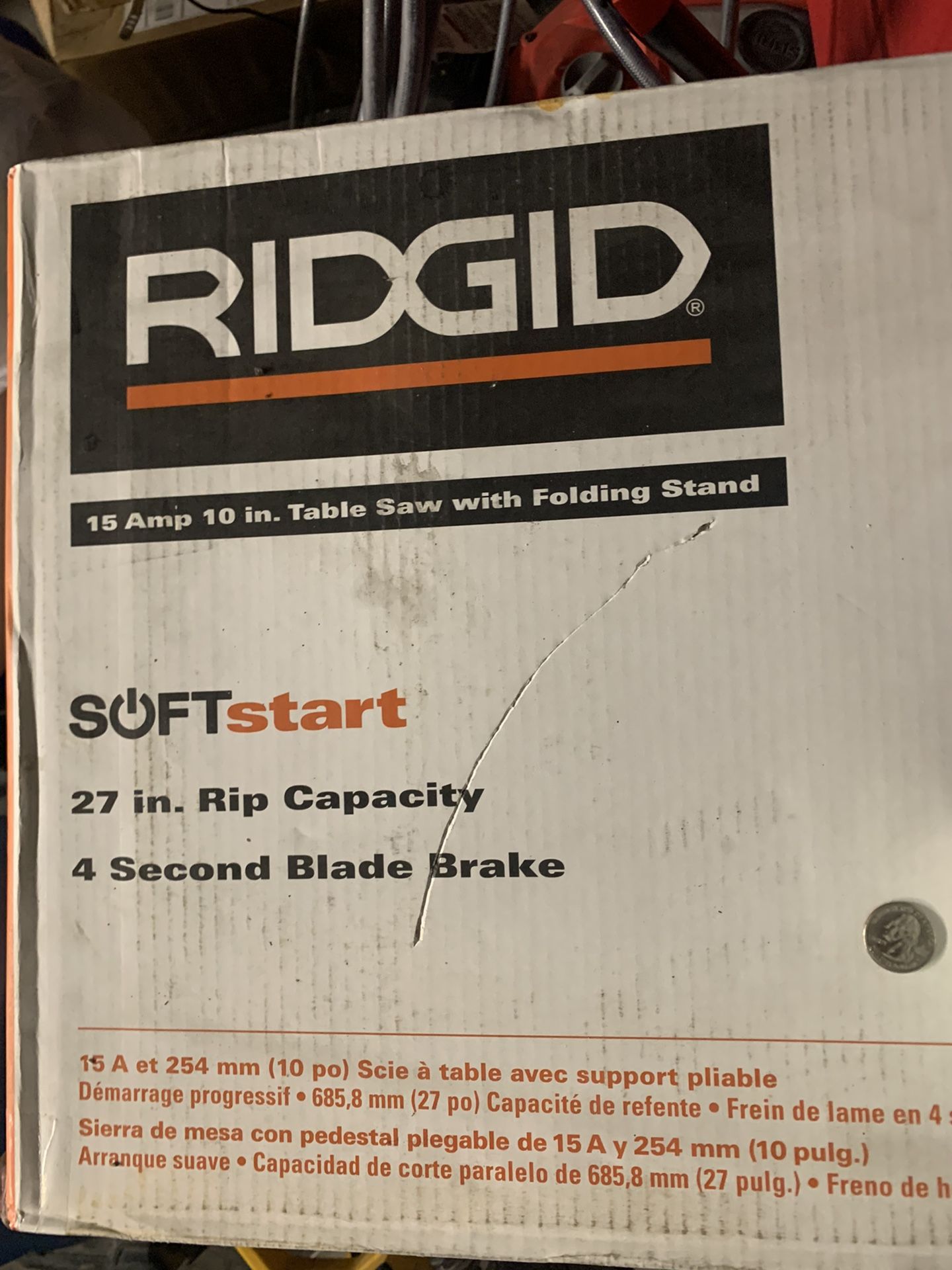 Ridgid Table Saw 10inch