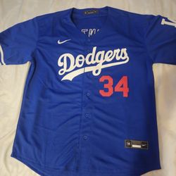 Dodgers Valenzuela Blue Jersey 