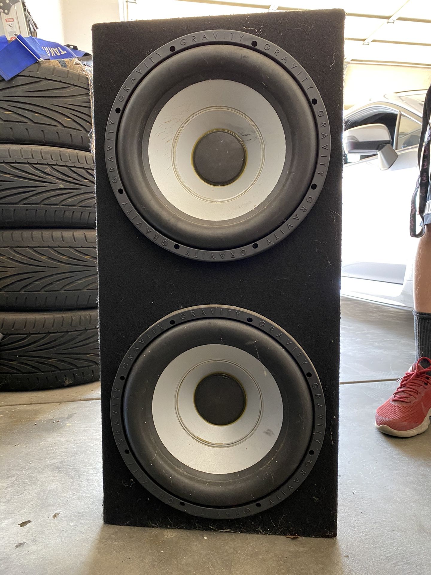 12 inch Gravity subwoofer pair and gravity amp