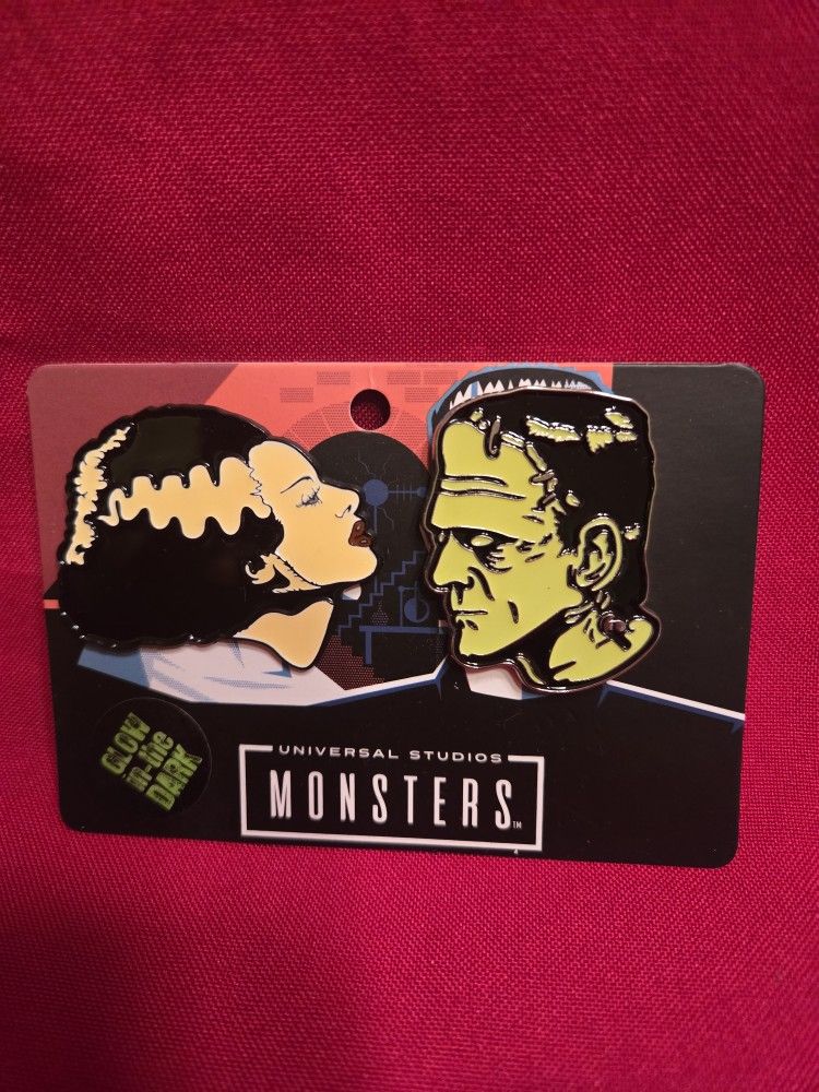 Universal Studios Glow In The Dark Enamel Pin