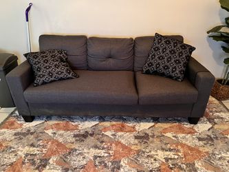 Grey Microfiber Couch Sectional