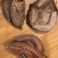 (3) Catchers Mitts.   $10 & $15