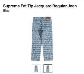 supreme fat tip jacquard regular jean size 34 for Sale in