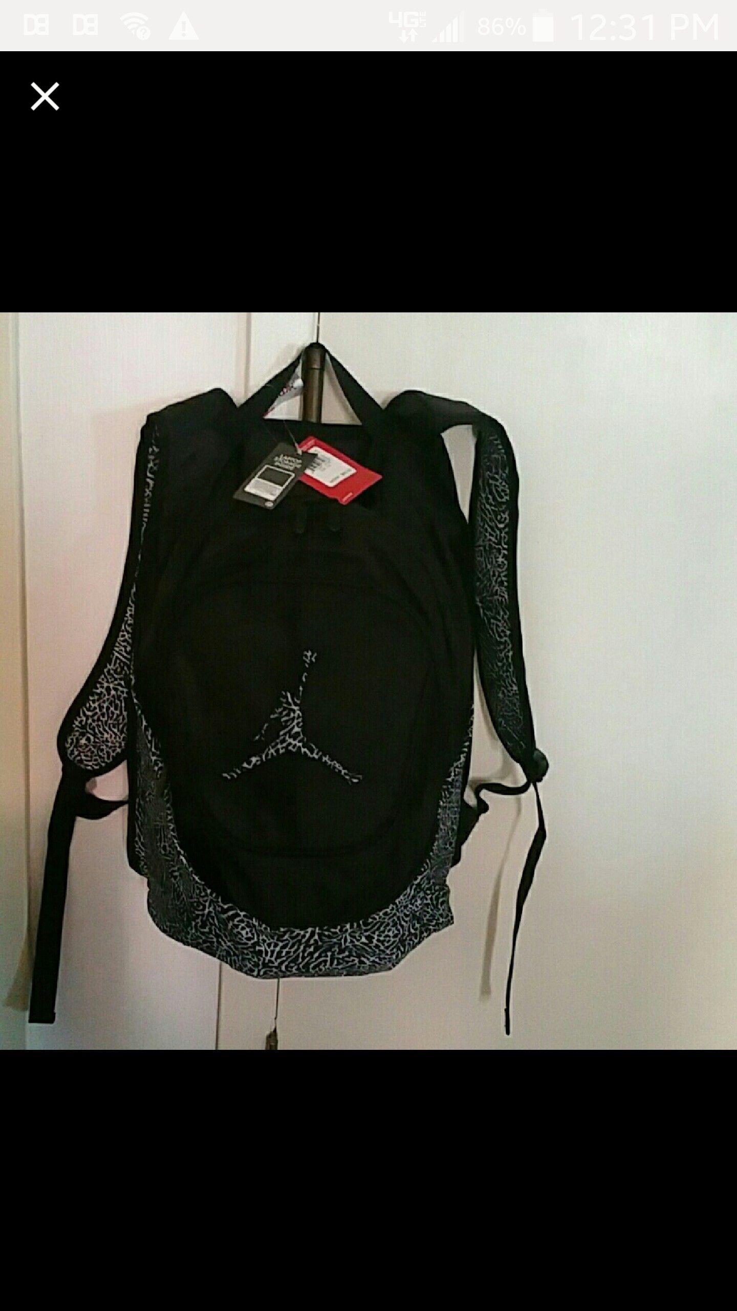 Air Jordan Backpack Laptop Storage Inside