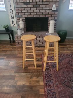 Wooden bar stools 30 inches tall