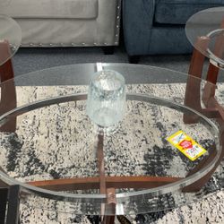 3pc Glass Table Set