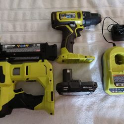 Ryobi Drill And Nail Gun