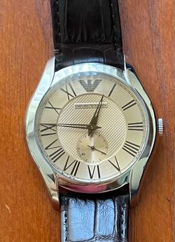ARMANI DESIGNER STYLE WATCH GENUINE LEATHER
