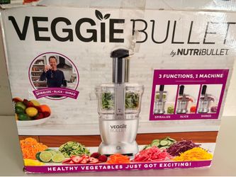 Veggie Bullet Food Processor - 3-in-1 Slice Shred Spiralize