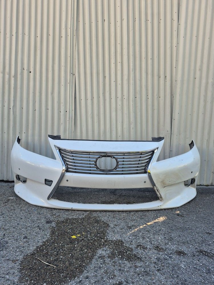 2013 2014 2015 Lexus ES ES350 Front Bumper Cover + Center Grille Grill Original Used OEM