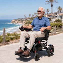 Ultra-Light Only 30.4 lbs electric wheelchair* ✅ Foldable & Airline Approved