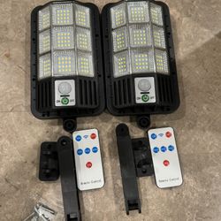 Solar Outdoor Lights, Motion Sensor Flood Light, 6000LM Dusk to Dawn Solar Powered Street Light, Waterproof Wall-Mount Security Lamps with Remote Cont