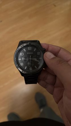 Fossil Chronograph Watch Black Stainless Steel
