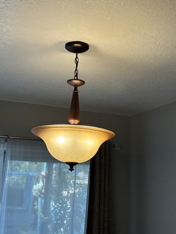 Ceiling light with frosted shade